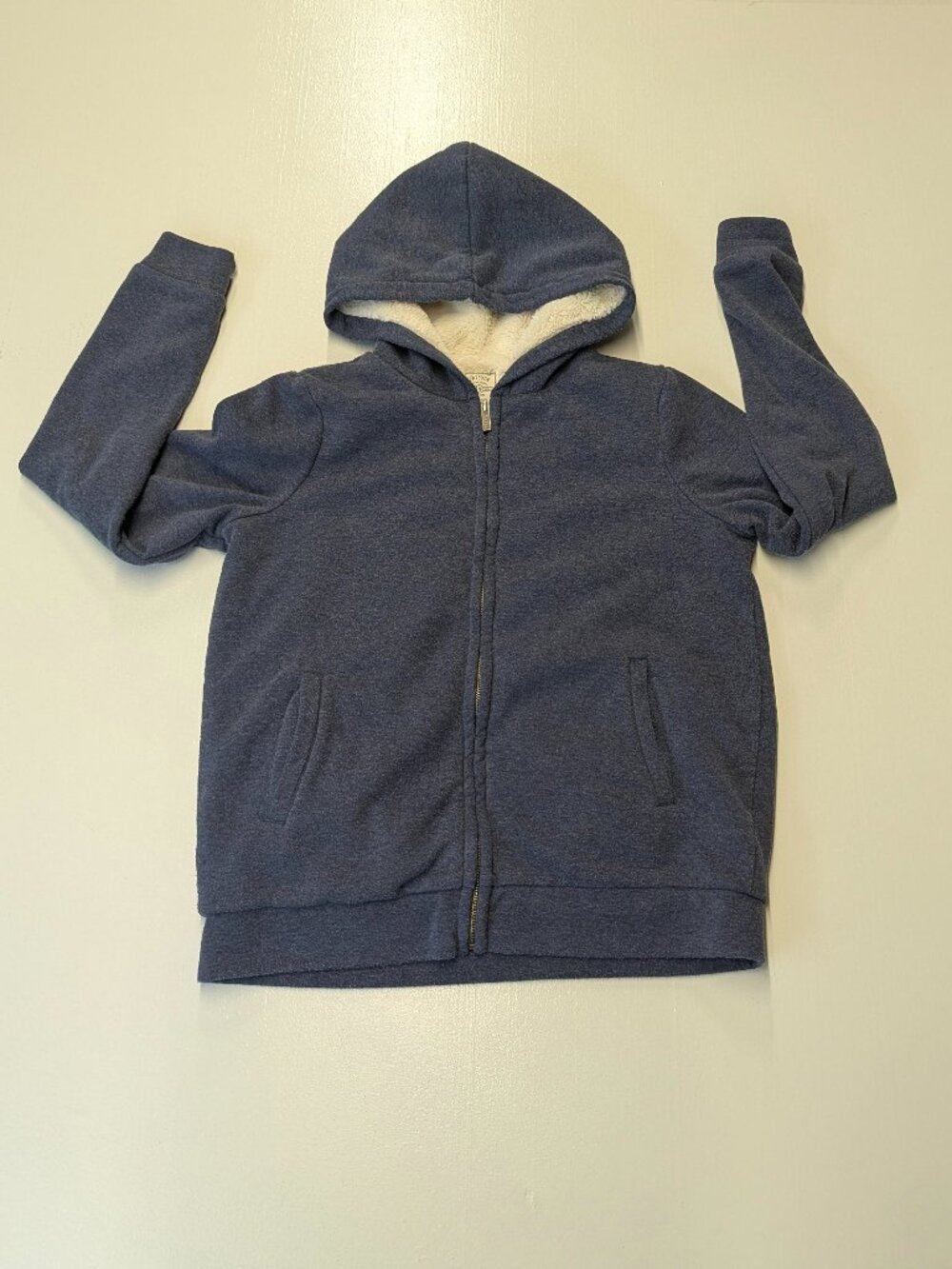 Fat Face Size Small Furry Navy Blue Zippered Hoodie